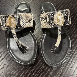 Faux Snakeskin Sandals – EU Size 35 / US Women's 5